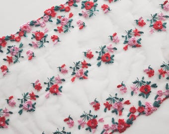 ブラジャー作りのための刺繍入りチュールレーストリム、ランジェリー縫製用の刺繍