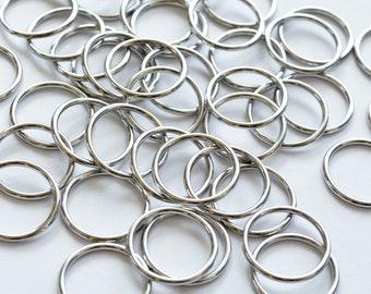 Silberne Metallringe 15 mm für BH-Herstellung (2 Stück)