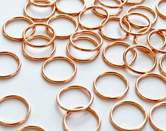 2 pcs 3/8" / 10 mm rose gold metal rings for bra making and lingerie sewing nickel-free