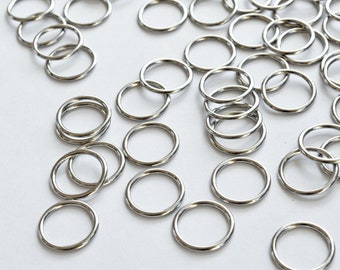Silberne Metallringe 12 mm für BH-Herstellung (2 Stück)