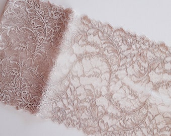 beige elastic lace for bra making, lace stretch lace trim for sewing lingerie