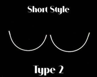 short style nylon-coated metal bra underwires for lingerie or swimwear