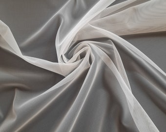 Beige Non-Elastic Sheer Cup Lining, Rigid Stabilizing Net for Corset and Lingerie Sewing
