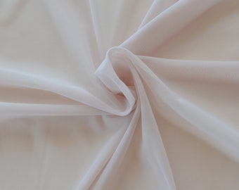 Filet extensible beige pour lingerie et body, filet élastique (vendu par 0,5 m)