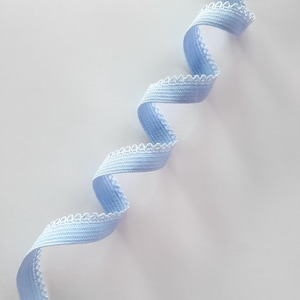 2 Meter in der Größe 10 mm blaue Picotrand Knickerbocker Gummiband für Unterwäsche