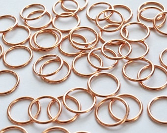 Rosegold Metall Ringe 12 mm für BH, Dessous Nähen (2 Stück)