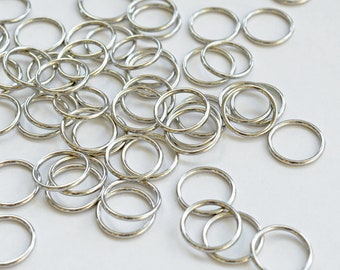 Silberne Metallringe 10 mm für die BH-Herstellung (2 Stück)
