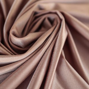 high-quality satin microfiber fabric for underwear/beachwear/fitness wear 0.5m (choko milk color)