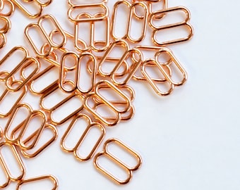 Roséguldfärgade metallunderkläder, 10 mm, nickelfria (2 st)