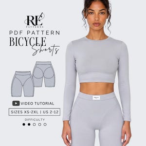 Bicycle Shorts Sewing Pattern | XS-2XL Sizes (PDF Pattern)