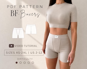 Boxer Shorts Sewing Pattern | Sporty Gym Wear (PDF Pattern)