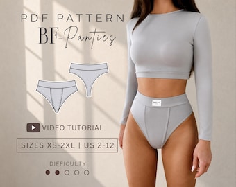 Boyfriend Panties Sewing Pattern | Lingerie Pattern (PDF)