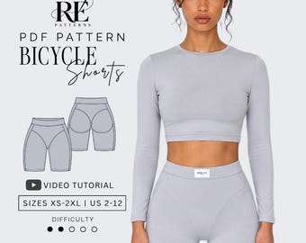 Bicycle Shorts Sewing Pattern | XS-2XL Sizes (PDF Pattern)