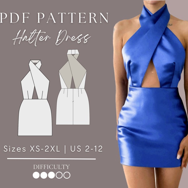 Halter Dress Pattern - Etsy