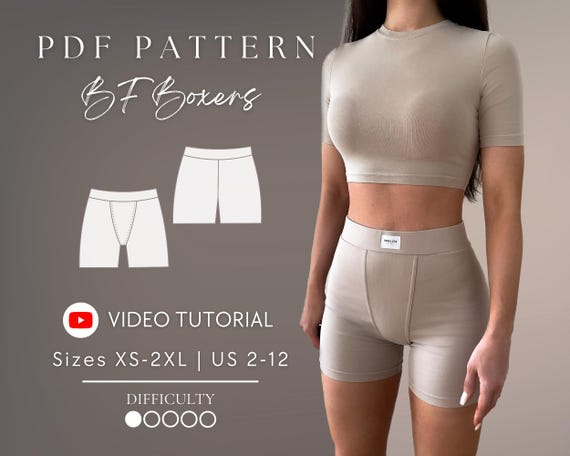 Boxer Shorts Sewing Pattern | Sporty Gym Wear (PDF Pattern)