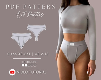 Boyfriend Panties Sewing Pattern | Lingerie Pattern (PDF)