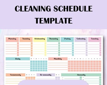 Cleaning Schedule Template (French & English)