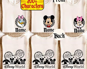 Camiseta personalizada de viaje a Disney World Florida, sudadera de Epcot: camisetas grupales de todos los personajes de Disney, camiseta familiar a juego, camiseta de vacaciones familiares
