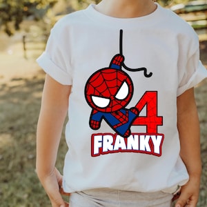 Personalized Spidey Birthday Shirt: Toddler Spiderman Tee, Hoodie, Sweatshirt