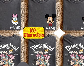 Camiseta personalizada de viaje familiar a Disneyland California con colores cómodos: camiseta de Mickey y sus amigos, camiseta de viaje familiar, camiseta a juego, camiseta grupal de Disney