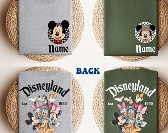 Camiseta personalizada de viaje familiar a DisneyLAND California, sudadera: camisetas grupales de todos los personajes de Disney, camiseta de vacaciones a juego de Mickey y sus amigos,