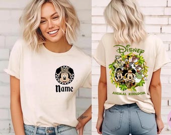 Camisetas personalizadas de Disney Animal Kingdom, camisetas de Safari Squad, camisetas de safari a juego, camisetas con nombre personalizado, camisetas Disney, camisetas de Disney Family Trip