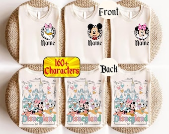 Camiseta personalizada de Disneyland California, camiseta de viaje familiar, camiseta de todos los personajes de Disney, camiseta de Mickey y sus amigos, camiseta a juego de Disney, camiseta de grupo