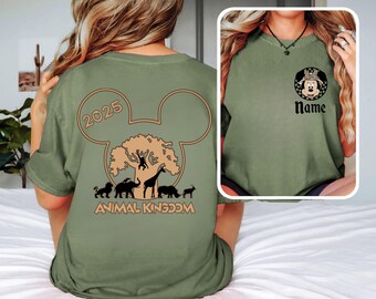 Camisetas personalizadas de Disney Animal Kingdom 2026, camiseta de Safari Squad, camisetas de safari a juego, camiseta con nombre personalizado, camisetas de Disney Family Trip
