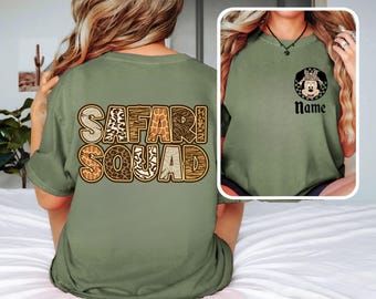 Camiseta personalizada del equipo Safari de Disney, camiseta del Reino Animal, camiseta de Mickey Safari, camisetas a juego de Disney Safari, camisetas a juego de la familia Safari