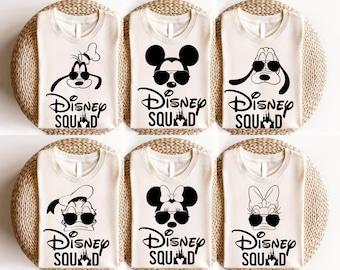 Camiseta y sudadera personalizadas para viaje familiar a Disney: Camisetas grupales con personajes de Mickey y sus amigos de Disney, camiseta a juego para las vacaciones familiares.