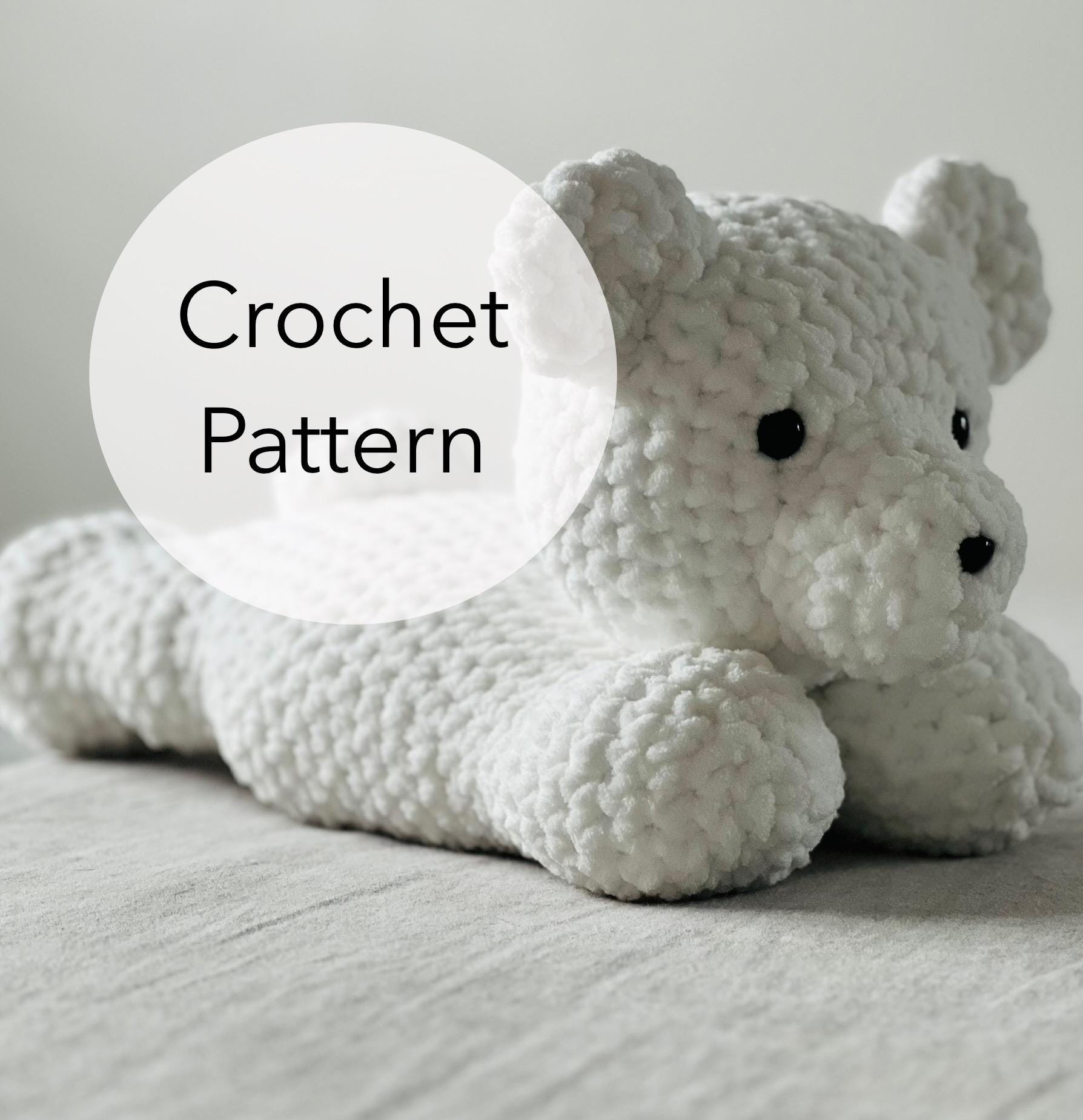 Polar Bear Splooting Plush Crochet