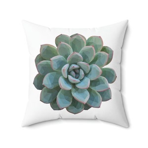 Succulent Throw Pillow, Succulent Decorative Pillow, Accent Pillow, Cactus Throw Pillow, Housewarming Gift, Gardening Gift, Cottagecore