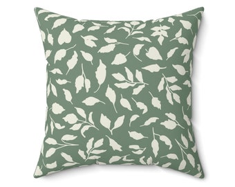 Sage Green Throw Pillow, Light Green Throw Pillow, Foliage Throw Pillow, Leaves Throw Pillow, Aesthetic Throw Pillow, Accent Pillow