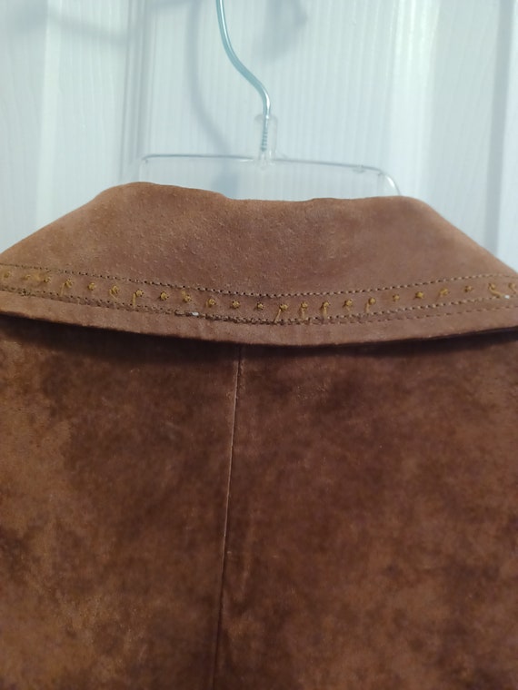 Vintage Chadwicks Womens Jacket Suede Leather Flo… - image 7