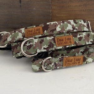 Camouflage Dog Collar, Army Camo Print Dog Collar, Dixie Lane Collars