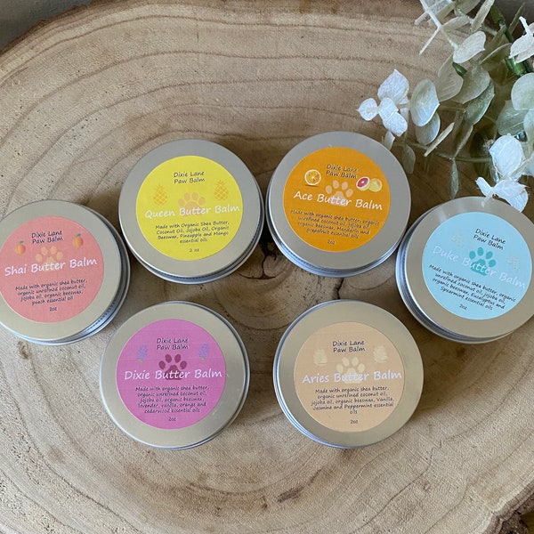Dog Paw Balm, All Natural made with organic ingredients and essential oils, Nose and Paw Balm, Healing Balm, Paw Wax, Dog Skin Relief