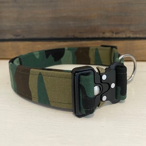 Green Camouflage Dog Collar  • Boy Camo Dog Collar • Puppy