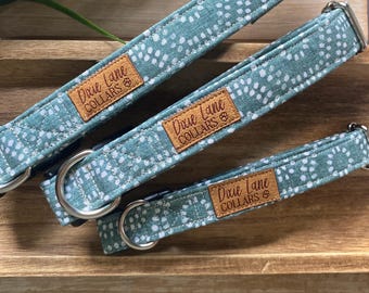 Collar para perro bohemio hexagonal verde azulado, Dixie Lane Collars