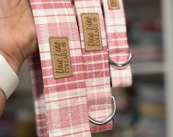 Collare per cani a quadri rosa, Dixie Lane Collars