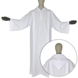 Traditionelle Priester-Alben mit Kapuze, Exklusive Alben, Gewänder-Alben, Alben für Priester, Liturgische Gewänder-Alben.
