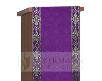 Lectern hanging Church.Size:50cm x 250cm / 20inch x98inch,Colors white,gold,purple,green,rose,red,cream,black.