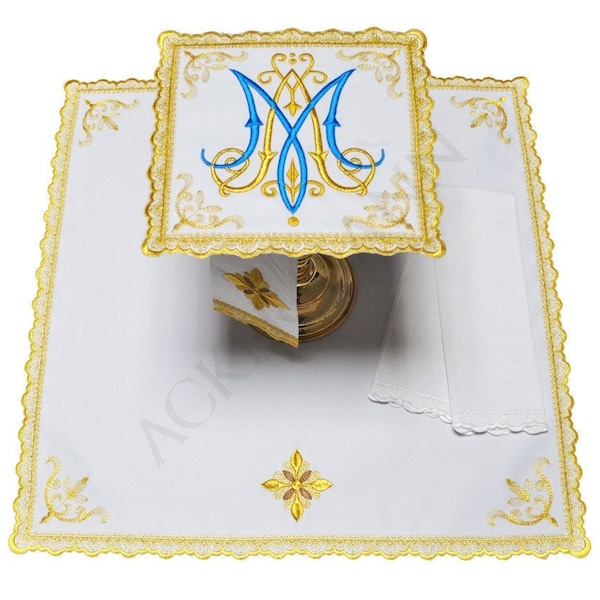 Marian Altar linen,Accessories for church celebrations,Cotton Brand new altar linen..