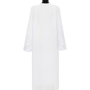 Traditionelle Priester-Alben, Gewänder-Alben, Alben für Priester, Liturgische Gewänder-Alben, Farben weiß, grün, lila, rot, schwarz, blau.