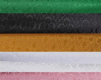 Damask fabric,Accessories for church celebrations,Colors white, green, purple, red,black,gold,cream,rose,blue.