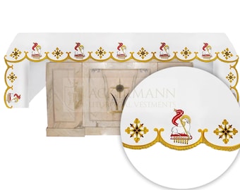 Church Altar cloth for Easter,Accessories for church celebrations,Catholic Altar Cloth.Personalized embroidered tablecloth for church alter.