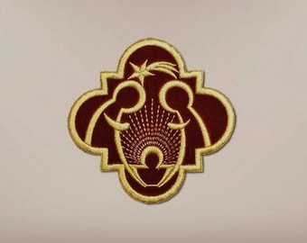 Embroidered Applique,Liturgical Church Emblem,Liturgical embroidered vestment appliques.