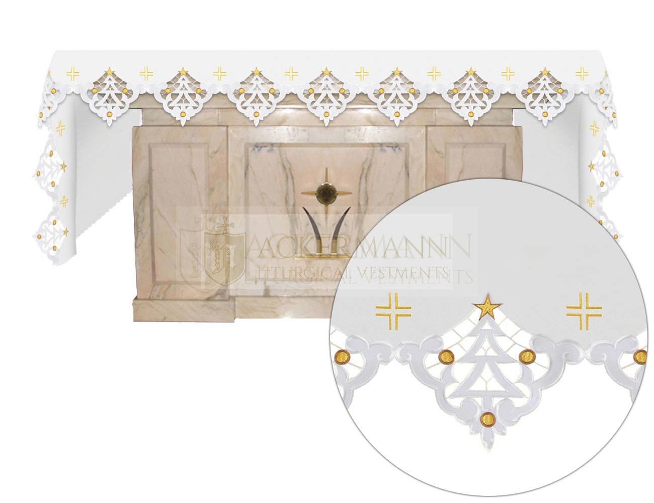 Church Altar Cloth Gloria,Accessories for church celebrations,Catholic Altar Cloth.Personalized embroidered tablecloth for church alter.