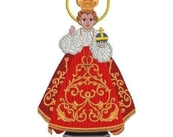 Embroidered appliqué Baby Jesus,Liturgical Church Emblem.