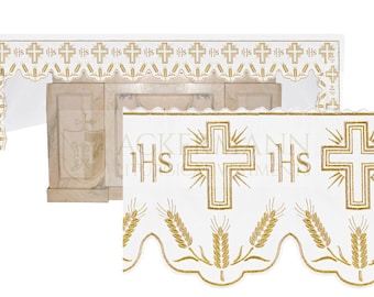 Church Altar Cloth crosses Lengh 240 cm/94 inch Width 80 cm/31.5 inch,Accessories for church celebrations,Catholic Altar Cloth.