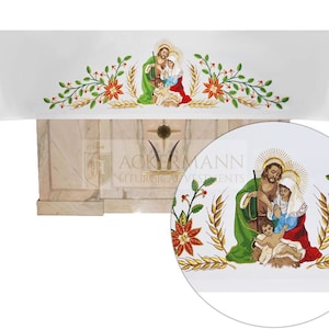 Church Altar Cloth Christmas,Accessories for church celebrations,Catholic Altar Cloth.Personalized embroidered tablecloth for church alter.